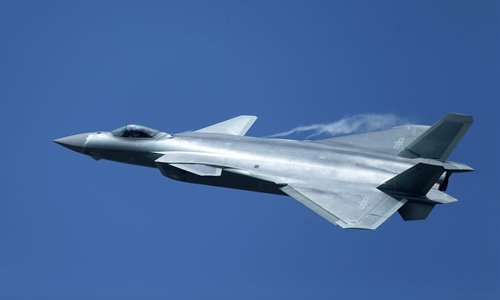 The J-20, China's new-generation stealth fighter, makes its debut with a flyby exhibition on the opening day of the China International Aviation and Aerospace Exhibition 2016, in Zhuhai, South China's Guangdong Province on Tuesday. (Photo: Cui Meng/GT) The J-20, China's new-generation stealth fighter, makes its debut with a flyby exhibition on the opening day of the China International Aviation and Aerospace Exhibition 2016, in Zhuhai, South China's Guangdong Province on Tuesday. (Photo: Cui Meng/GT)