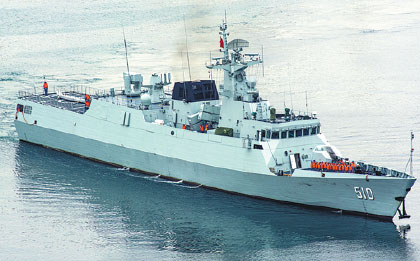 The CNS Ningde, a Type-056 class corvette, sails in waters off Dalian, Liaoning province, in November. Provided To China Daily The CNS Ningde, a Type-056 class corvette, sails in waters off Dalian, Liaoning province, in November. Provided To China Daily