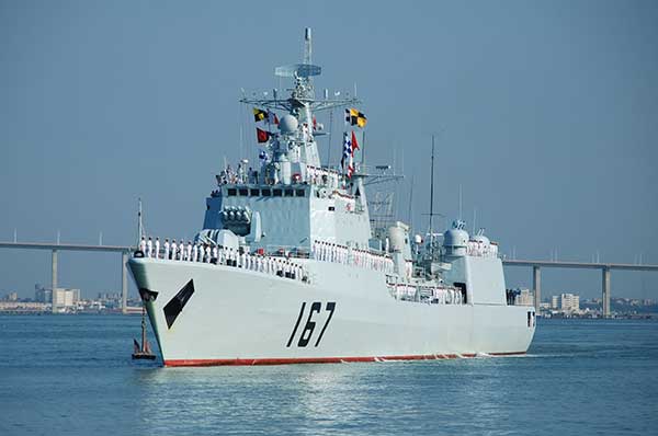 The CNS Shenzhen guided missile destroyer, before its recent upgrades, returns to Zhanjiang port in Guangdong province.Provided To China Daily The CNS Shenzhen guided missile destroyer, before its recent upgrades, returns to Zhanjiang port in Guangdong province.Provided To China Daily