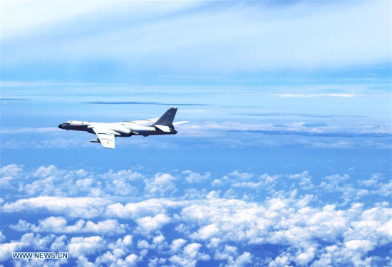 Chinese air force formation including H-6K bomber conduct island patrol in April 19, 2018. A Chinese air force formation conducted island patrols recently during a training exercise with an aim of improving the ability to safeguard national sovereignty and territorial integrity, an air force spokesperson confirmed Thursday. (Xinhua/Zhai Peisong) Chinese air force formation including H-6K bomber conduct island patrol in April 19, 2018. A Chinese air force formation conducted island patrols recently during a training exercise with an aim of improving the ability to safeguard national sovereignty and territorial integrity, an air force spokesperson confirmed Thursday. (Xinhua/Zhai Peisong)