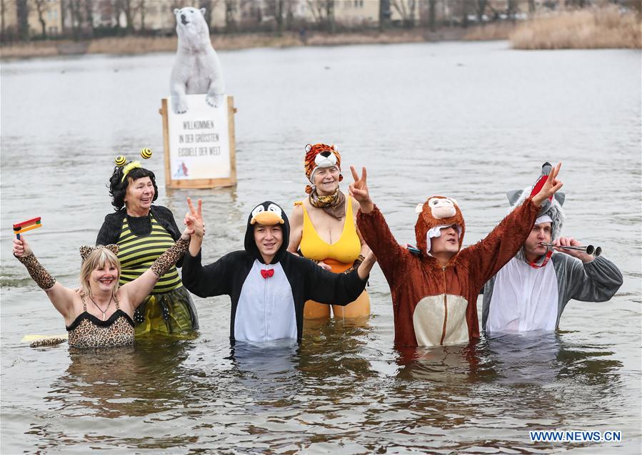 Winter Swimming Carnival held at Oranke Lake in Germany
