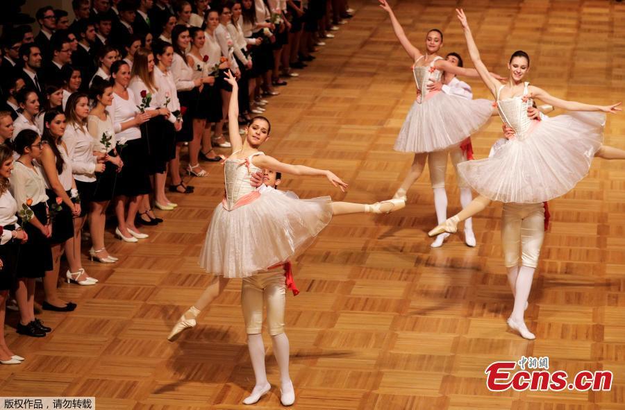 Dancers prepare for The Opera Ball in Vienna