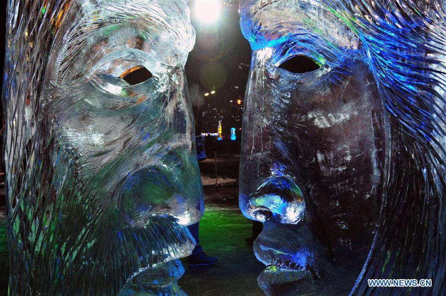Dream-themed ice sculpture festival held in Latvia