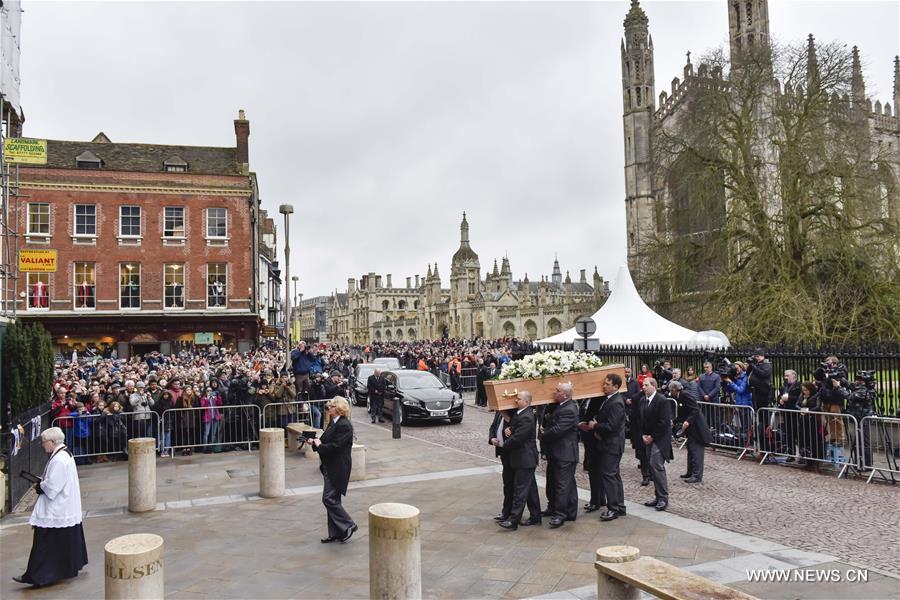 Thousands mourn Stephen Hawking as funeral held in Cambridge