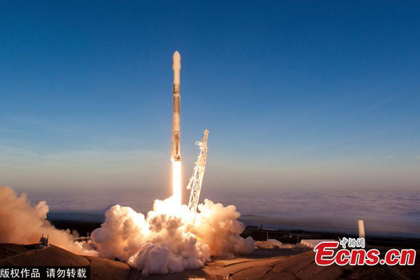 SpaceX launches 10 satellites on reusable Falcon 9 rocket
