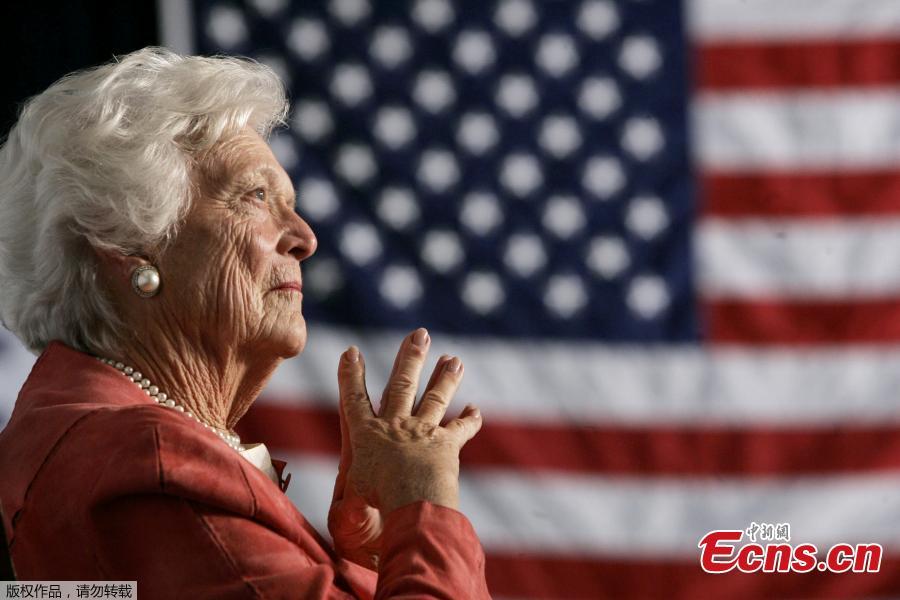 Former U.S. first lady Barbara Bush dies at 92 