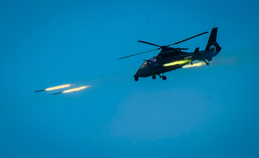 PLA's aviation brigade holds live-fire exercise