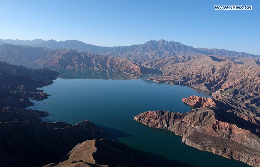 Aerial view of Kanbula national park in Qinghai