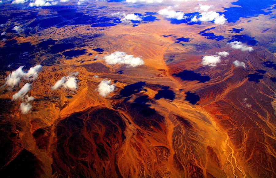 Stunning aerial shots of deserts and mountains in Xinjiang