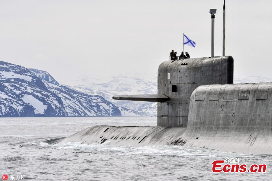 K-18 nuclear submarine in Barents Sea drill 