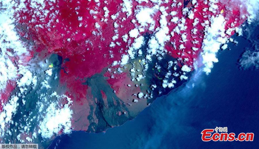 NASA satellite images show fissures from Hawaii volcano