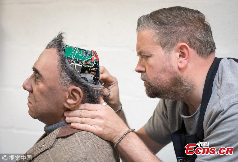 Humanoid robots made at Engineered Arts factory 